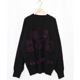 ブラック | リバーシブルドット絵柄ニットプルオーバー | ScoLar