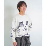 アイボリー | リバーシブルドット絵柄ニットプルオーバー | ScoLar