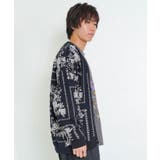 バンダナ柄ジャガードカーディガン | ScoLar | 詳細画像3