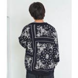 バンダナ柄ジャガードカーディガン | ScoLar | 詳細画像4