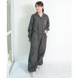 ブラック | Parityキャラ宇宙刺繍 洗い加工ジャンプスーツ | ScoLar