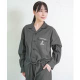 Parityキャラ宇宙刺繍 洗い加工ジャンプスーツ | ScoLar | 詳細画像2 