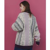 落書き調Parityキャラジャガード3Dニットカーディガン | ScoLar | 詳細画像9 