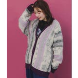 落書き調Parityキャラジャガード3Dニットカーディガン | ScoLar | 詳細画像8 