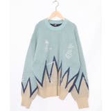 ブラック | 落書き調Parityキャラジャガードニットプルオーバー | ScoLar