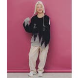 落書き調Parityキャラジャガードニットプルオーバー | ScoLar | 詳細画像1