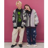 ラビルとネコのスノーメモリー裏起毛パンツ | ScoLar | 詳細画像1 