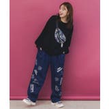 ラビルとネコのスノーメモリー裏起毛パンツ | ScoLar | 詳細画像2 