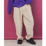 ベージュ | ラビルとネコのスノーメモリー裏起毛パンツ | ScoLar