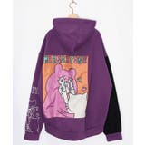 ネコとクマとチンアナゴ柄 リメイク風裏起毛パーカー | ScoLar | 詳細画像10