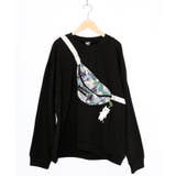 フェイクボディバッグ×ネコ刺繍付き裏毛プルオーバー | ScoLar | 詳細画像13