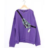 フェイクボディバッグ×ネコ刺繍付き裏毛プルオーバー | ScoLar | 詳細画像15