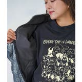 落書き調Parityキャラ厚手ボアハイネックブルゾン | ScoLar | 詳細画像16