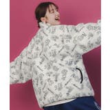 落書き調Parityキャラ厚手ボアハイネックブルゾン | ScoLar | 詳細画像5