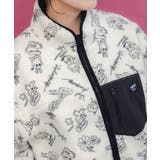 落書き調Parityキャラ厚手ボアハイネックブルゾン | ScoLar | 詳細画像7