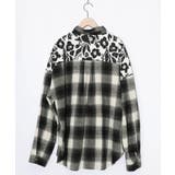 クマ花柄コーデュロイ×チェック異素材切替シャツ | ScoLar | 詳細画像17 