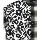 クマ花柄コーデュロイ×チェック異素材切替シャツ | ScoLar | 詳細画像18 