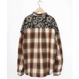 クマ花柄コーデュロイ×チェック異素材切替シャツ | ScoLar | 詳細画像19 