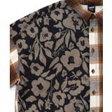 クマ花柄コーデュロイ×チェック異素材切替シャツ | ScoLar | 詳細画像20 