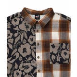 クマ花柄コーデュロイ×チェック異素材切替シャツ | ScoLar | 詳細画像21 