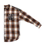 クマ花柄コーデュロイ×チェック異素材切替シャツ | ScoLar | 詳細画像23 