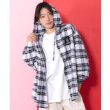 アイボリー | 正月太りネコ柄デニムorチェックシャツパーカー | ScoLar