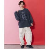 正月太りネコ柄刺繍ヴィンテージ風プルオーバー | ScoLar | 詳細画像1 