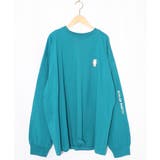 グリーン | ネコの洗脳柄ロングスリーブTシャツ | ScoLar