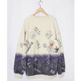 落書き柄段染め風裏毛使いカーディガン | ScoLar | 詳細画像12 