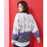 落書き柄段染め風裏毛使いカーディガン | ScoLar | 詳細画像4 