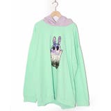 お花おばけウサギの配色裏毛パーカー | ScoLar | 詳細画像13 