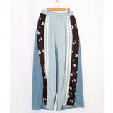 サックス | 桜咲千依さんコラボ第5弾 ちょこにゃんず ジャージ×デニム切替パンツ | ScoLar