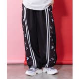 ブラック | 桜咲千依さんコラボ第5弾 ちょこにゃんず ジャージ×デニム切替パンツ | ScoLar