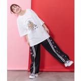 桜咲千依さんコラボ第5弾 ちょこにゃんず ジャージ×デニム切替パンツ | ScoLar | 詳細画像1 