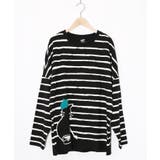 ブラック | 画家ネコボーダーTシャツ | ScoLar