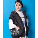 通勤Parity忍者柄フード付きデニムベスト | ScoLar | 詳細画像9 