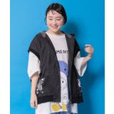 通勤Parity忍者柄フード付きデニムベスト | ScoLar | 詳細画像4 