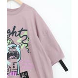 夜更かしガブ 裾メッシュ切替Tシャツ | ScoLar | 詳細画像16 