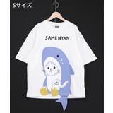 しっぽ飛び出しサメニャン柄Tシャツ | ScoLar | 詳細画像9