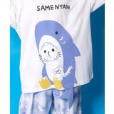 しっぽ飛び出しサメニャン柄Tシャツ | ScoLar | 詳細画像5