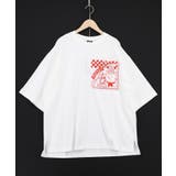 ポケットギミック付き ピザ屋ネコ＆クマ柄Tシャツ | ScoLar | 詳細画像8 