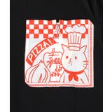 ポケットギミック付き ピザ屋ネコ＆クマ柄Tシャツ | ScoLar | 詳細画像10 