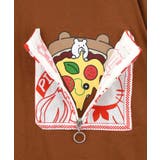 ポケットギミック付き ピザ屋ネコ＆クマ柄Tシャツ | ScoLar | 詳細画像14 