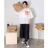 ポケットギミック付き ピザ屋ネコ＆クマ柄Tシャツ | ScoLar | 詳細画像2 