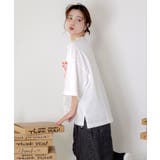 ポケットギミック付き ピザ屋ネコ＆クマ柄Tシャツ | ScoLar | 詳細画像4 