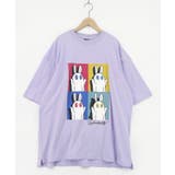 パープル | 間違い探しおばけウサギTシャツ | ScoLar