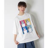 オフホワイト | 間違い探しおばけウサギTシャツ | ScoLar