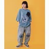 ポケットからこぼれウサギ アップリケTシャツ | ScoLar | 詳細画像1
