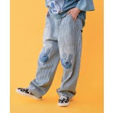 ヒッコリーorデニム 膝アップリケパンツ | ScoLar | 詳細画像3 