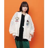 アイボリー | 招きタイネコ×はんなりクマ 刺繍レースブルゾン | ScoLar